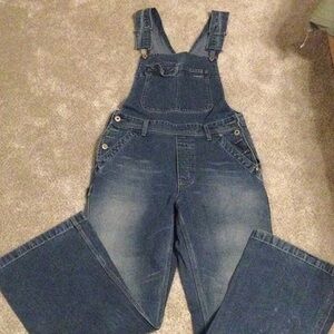 Silver vintage Blue Denim Overalls